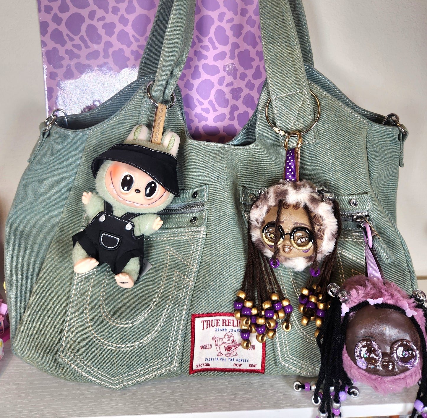 Clay Faced Plushie Keychain - "Safari"