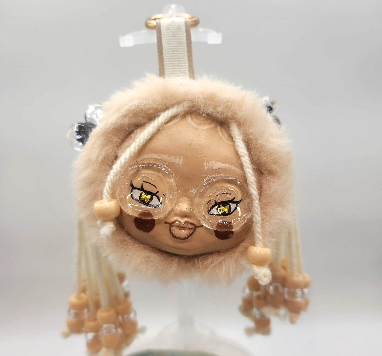 Clay Faced Plushie Keychain - "Dulce"