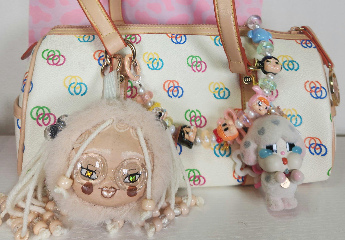 Clay Faced Plushie Keychain - "Dulce"