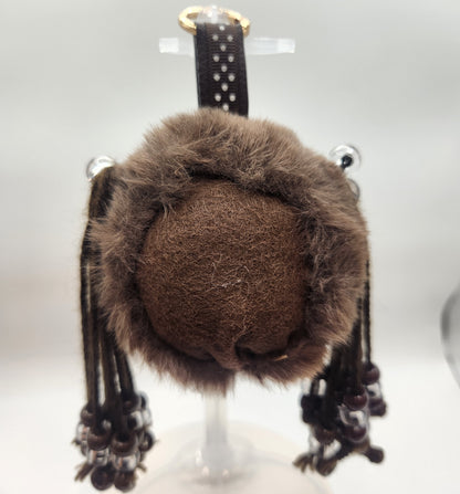 Clay Faced Plushie Keychain - "Cocoa"