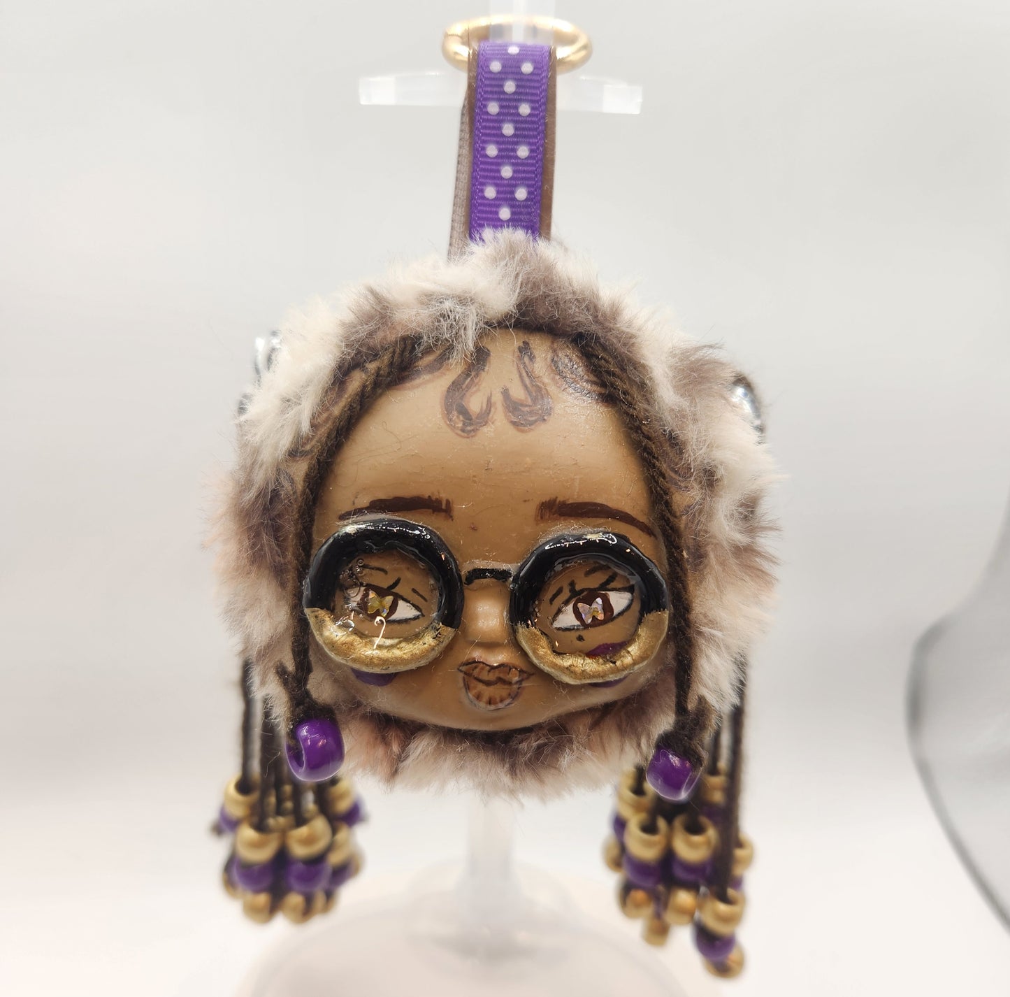 Clay Faced Plushie Keychain - "Safari"