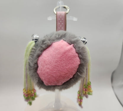 Clay Faced Plushie Keychain - "Graycie"
